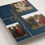 "Holiday gifts" - Holiday Cards in Navy by Susan Zinader - Detail