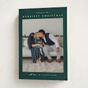 "Frame of Happiness" - Holiday Cards in Hunter by Chris Griffith - Folded Card