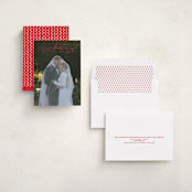 "Merry Christmas Script" - Holiday Cards in Holly Berry by Kristen Magee - Assembled
