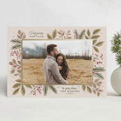 "Verdancy" - Holiday Cards in Plum by Kimberly Morgan - Front