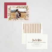 "Verdancy" - Holiday Cards in Plum by Kimberly Morgan - Assembled