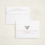 "Pine Garland" - Holiday Cards in Mulled Wine by Susan Moyal - FREE Recipient Addressing