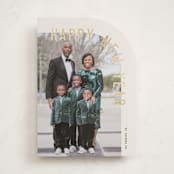 "Curve" - Holiday Cards in Eggnog by Brianne Larsen - Front