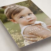 "Glistening Snow" - Holiday Cards in Snow by Wildfield Paper Co - Detail