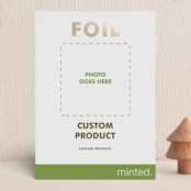 "FOIL Portrait Custom" - Holiday Cards in Gold by Minted - Front