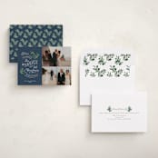 "A Little Married" - Holiday Cards in Navy by Sarah Brown - Assembled