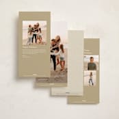 "Side Script" - Foil-Pressed Tall Holiday Cards in Sugar by Kaydi Bishop - Back of Card Options