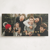 "Happy Together" - Foil-Pressed Tall Holiday Cards in Snow by Louise Kay - Front