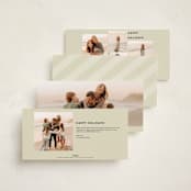 "Happy Together" - Foil-Pressed Tall Holiday Cards in Snow by Louise Kay - Back of Card Options
