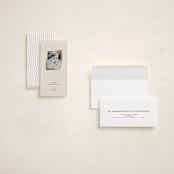 "Gallery Vibe" - Foil-Pressed Tall Holiday Cards in Eggnog by Brittany Braithwaite - Assembled