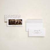 "Wide Angle" - Foil-Pressed Tall Holiday Cards in Snow by Susan Zinader - Assembled