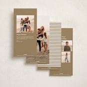 "Holiday Simplicity" - Foil-Pressed Tall Holiday Cards in Snow by Yaling Hou Suzuki - Back of Card Options
