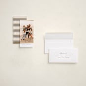 "Holiday Simplicity" - Foil-Pressed Tall Holiday Cards in Snow by Yaling Hou Suzuki - Assembled