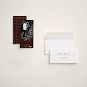 "Gilded Glam" - Foil-Pressed Tall Holiday Cards in Merlot by Chryssi Tsoupanarias - Assembled