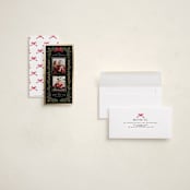 "Elegance Framed" - Foil-Pressed Tall Holiday Cards in Coal by Itsy Belle Studio - Assembled