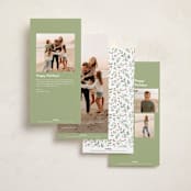"Botanically" - Foil-Pressed Tall Holiday Cards in Holly Berry by Everett Paper Goods - Back of Card Options