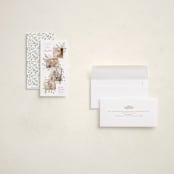 "Botanically" - Foil-Pressed Tall Holiday Cards in Holly Berry by Everett Paper Goods - Assembled