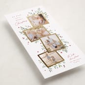 "Botanically" - Foil-Pressed Tall Holiday Cards in Holly Berry by Everett Paper Goods - Detail