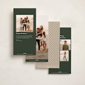 "Dotted" - Foil-Pressed Tall Holiday Cards in Wreath by Kristin Oliversen - Back of Card Options