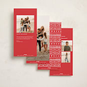 "Happiest Moments" - Foil-Pressed Tall Holiday Cards in Snow by Michelle Taylor - Back of Card Options