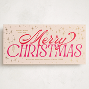 "Celestial" - Foil-Pressed Tall Holiday Cards in Gumdrop by Owl and Toad - Front