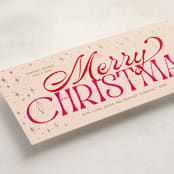 "Celestial" - Foil-Pressed Tall Holiday Cards in Gumdrop by Owl and Toad - Detail