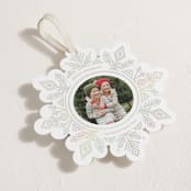"Super Snowflake" - Holiday Ornament Cards in Blushing by Jessie Steury - Detail