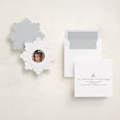 "Winter Snowflake" - Holiday Ornament Cards in Snow by Becky Nimoy - Assembled