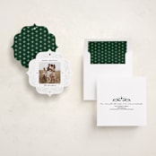 "White Christmas" - Holiday Ornament Cards in Snowflake by Crisby - Assembled