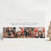 "Oh What Fun Quad" - Holiday Cards in Black Rhodium by Alexandra Cohn - Front