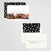 "Oh What Fun Quad" - Holiday Cards in Black Rhodium by Alexandra Cohn - Assembled