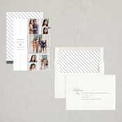 "Signature Stripes" - Holiday Cards in Snow by Jessica Williams - Assembled