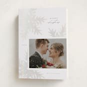 "Falling Snow" - Holiday Cards in Snowball by Angela Garrick - Folded Card