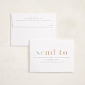 "Deconstructed Cheers" - Holiday Cards in Sunset by Lisa McLean - FREE Recipient Addressing