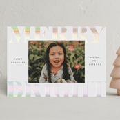 "Merry & Bright Holiday" - Holiday Cards in Snow by Brooke Chandler - Front