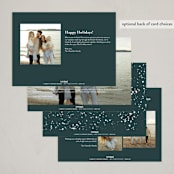 "Birch Trees" - Holiday Cards in Lake by Brooke Chandler - Back of Card Options