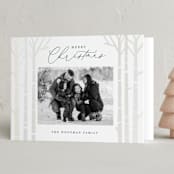 "Birch Trees" - Holiday Cards in Lake by Brooke Chandler - Folded Card