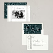 "Birch Trees" - Holiday Cards in Lake by Brooke Chandler - Assembled