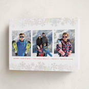 "Snow Flurry" - Holiday Cards in Holly Berry by Susan Asbill - Folded Card