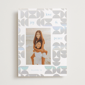 "Semi Circle Pieces" - Holiday Cards in Frozen Lake by Lisa McLean - Front