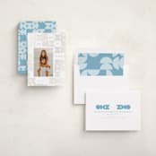 "Semi Circle Pieces" - Holiday Cards in Frozen Lake by Lisa McLean - Assembled