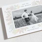 "Joy Greenery" - Holiday Cards in Navy by Brooke Chandler - Detail