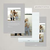 "Festive botanicals" - Holiday Cards in Mist by Teju Reval - Back of Card Options