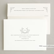 "Festive botanicals" - Holiday Cards in Mist by Teju Reval - FREE Recipient Addressing
