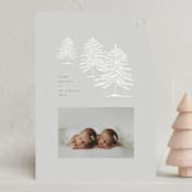 "Morning Snow" - Holiday Cards in Cloud by Claudia Orengo - Front