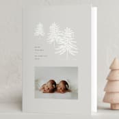 "Morning Snow" - Holiday Cards in Cloud by Claudia Orengo - Folded Card