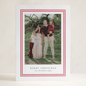 "Ever classic" - Letterpress Holiday Cards in Peppermint by Stacey Meacham - Front
