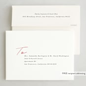 "merry in red" - Letterpress Holiday Cards in Snow by Angela Garrick - FREE Recipient Addressing