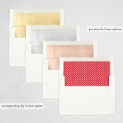"merry in red" - Letterpress Holiday Cards in Snow by Angela Garrick - Envelope Liner Options