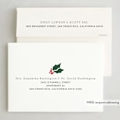 "Sidelined" - Letterpress Holiday Cards in Creme by Erin L. Wilson - FREE Recipient Addressing